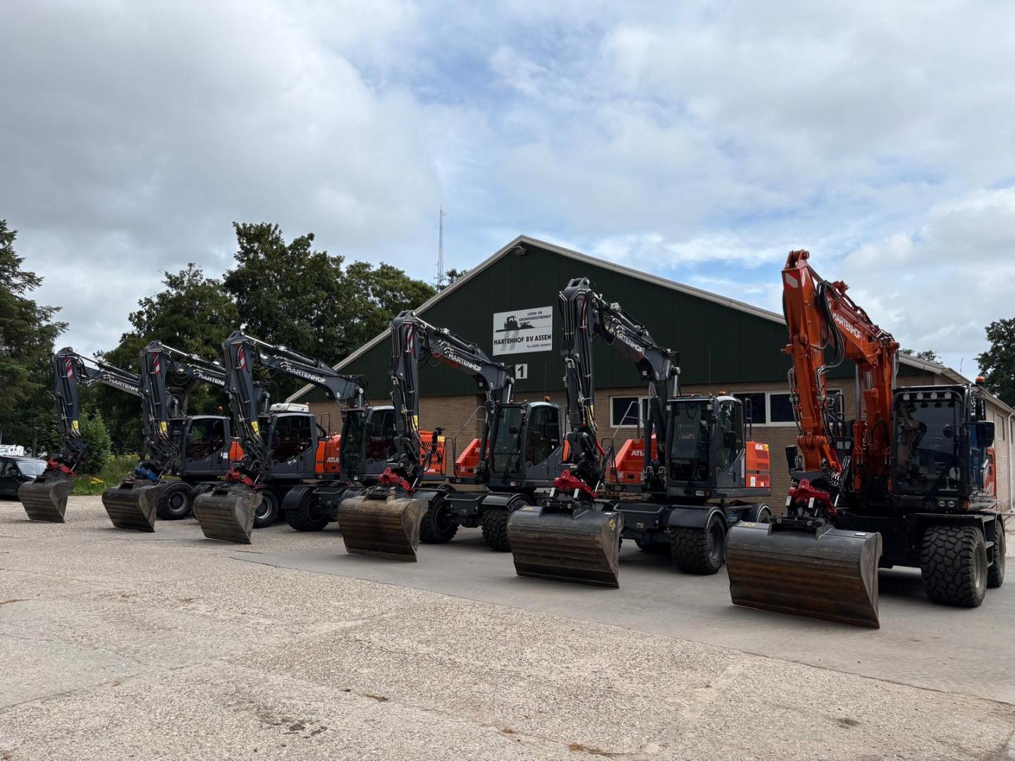 Hitachi ZX155W-7 wheeled excavator among the Atlas machines